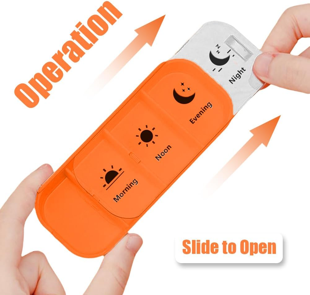 7-Day Medication Organizer - for Effortless Health Management: Stackable Weekly Pill Organizer with 7(Days)&times;4(Morning/Noon/Evening/Night) Compartments | Travel-Friendly Home Supply (Balck) image number 3