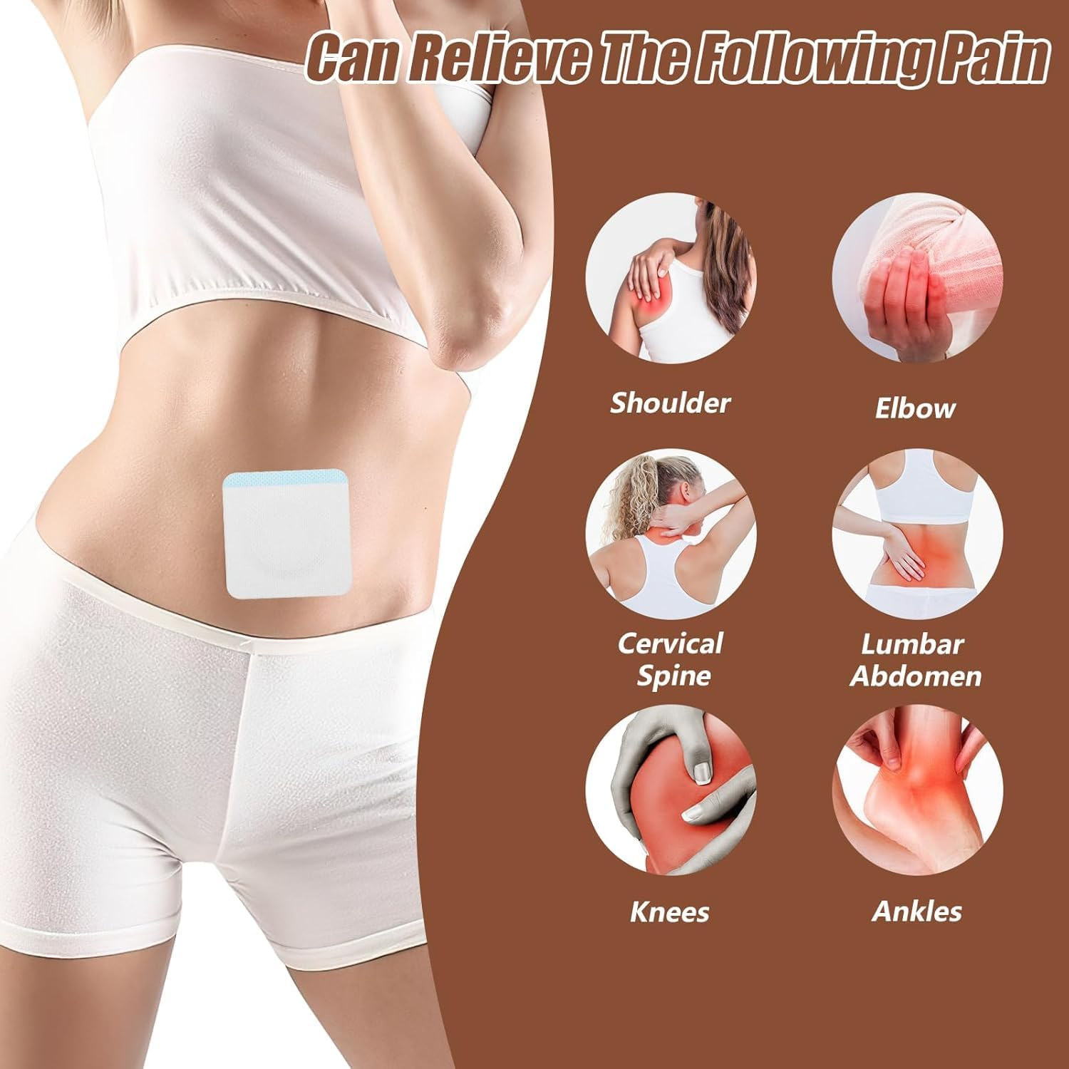 100Pcs Castor Oil Pack Wrap for Belly Button, 5&times;5Cm Self-Adhesive Castor Oil Belly Button Wrap Pads, Highly Absorbent Organic Cover Compress Patches (White 5Cm) image number 3