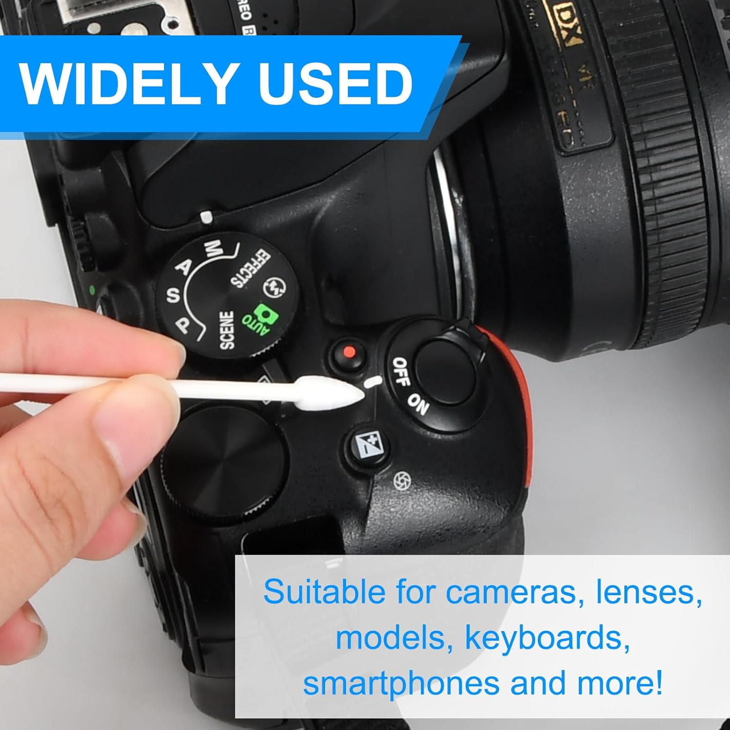 Pack of 150 Cleaning Swabs with Double Tip, 3 Sizes Cleaning Cotton Buds, Pointed Cleaning Swabs with Paper Shaft, Small Multi-Purpose Cotton Buds, Microbrush Sticks, Cleaning Cotton Swabs image number 3