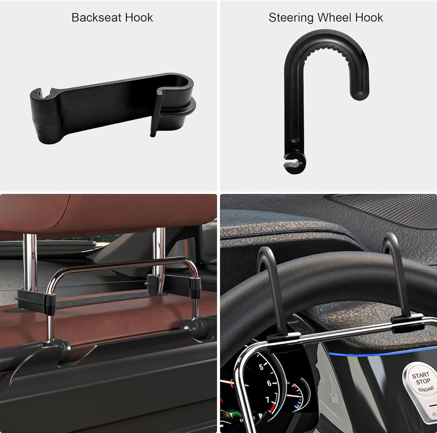 Car Steering Wheel Tray, 2 in 1 Foldable Laptop Car Desk, Black image number 3