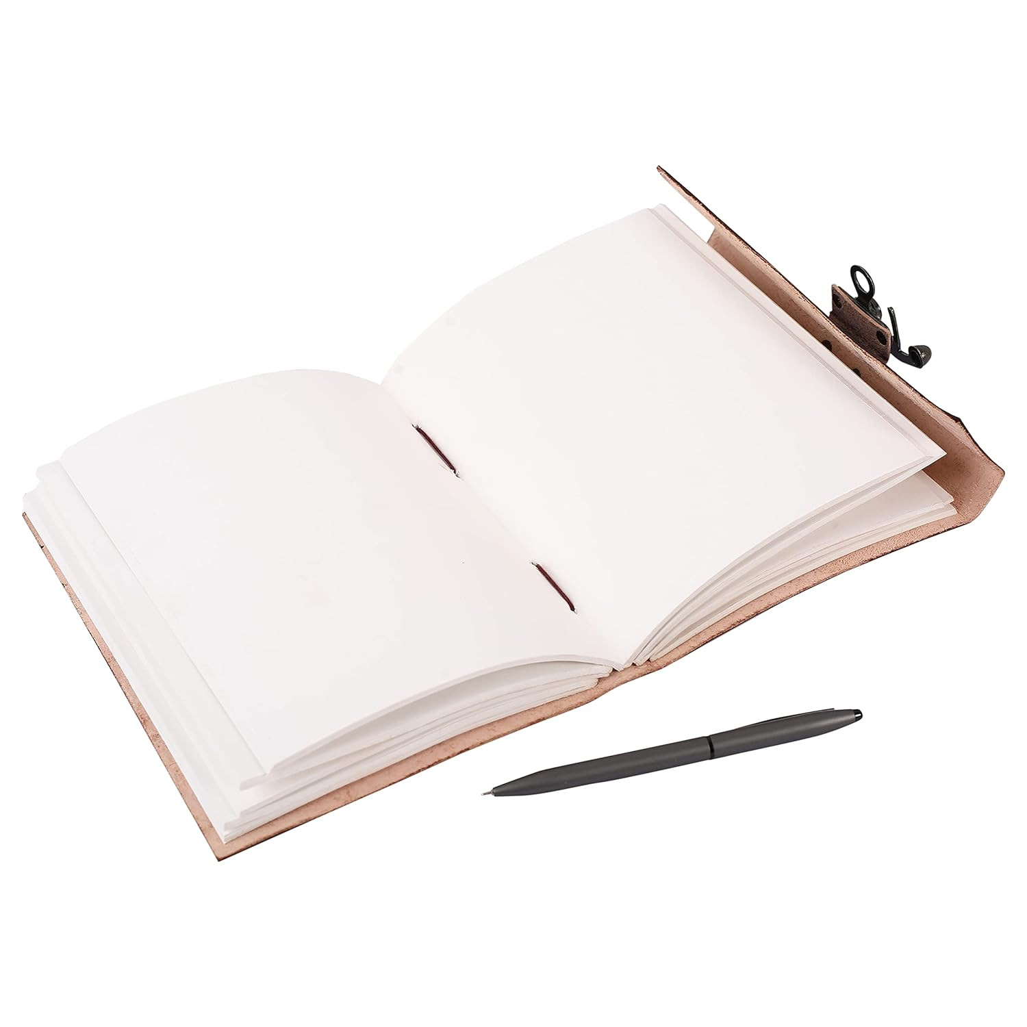 OVERDOSE Bharatnatyam Leather Journal - Handmade Journal for Students, Office Bound Leather Journal for Men & Women | Sketchbook | Notebook Diary - 6 X 8 Inches | 15 X 20 Cm | A5 image number 4