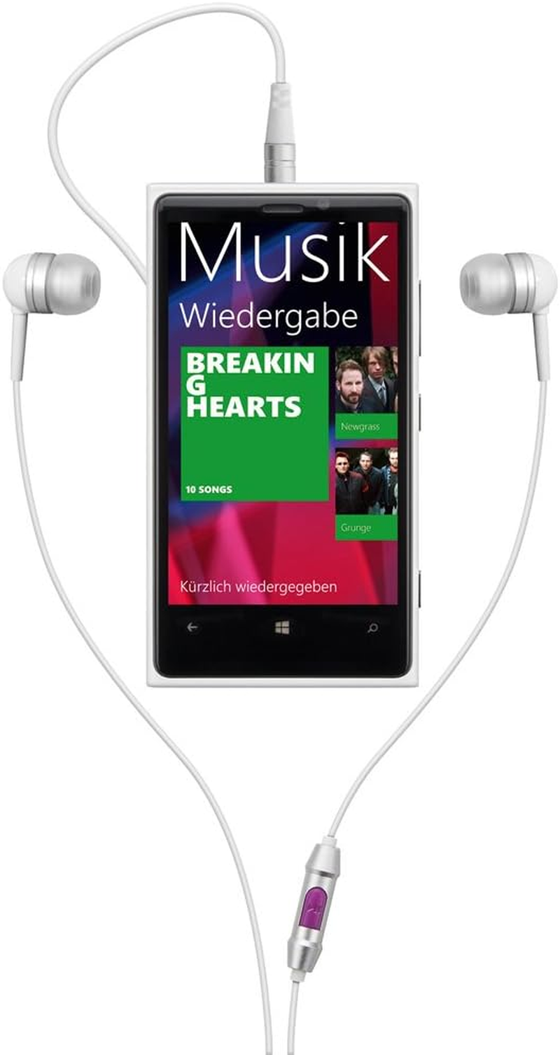 Cabstone Dailytunes Elegant In-Ears, Headphones with Hands-Free Function, Remote Control, Microphone, 3.5 Mm Jack for Apple/Samsung/Htc/Etc. White image number 1