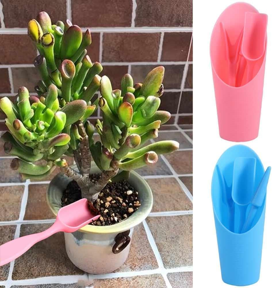 Garden Succulent Soil Scoop Set, 4Pcs Plastic Transplanting Shovel Scoop for Plant Care,Plastic Mini Garden Plant Care Shovel Hand Tools,Transplanting Succulent Cultivation Digging Scoops