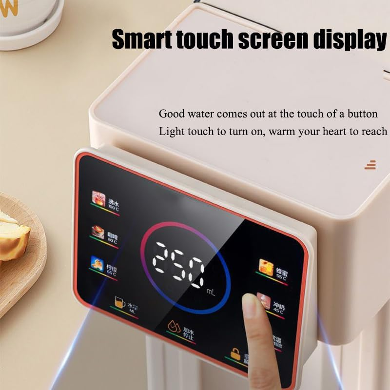 Instant Cold Hot Filter Water Dispenser, 2000W Desktop Small Instant Water Dispenser, 6 Temperature Settings, 3 L Capacity, 3S Quick Heating, LED Touch Screen, for Homes Offices Schools image number 3