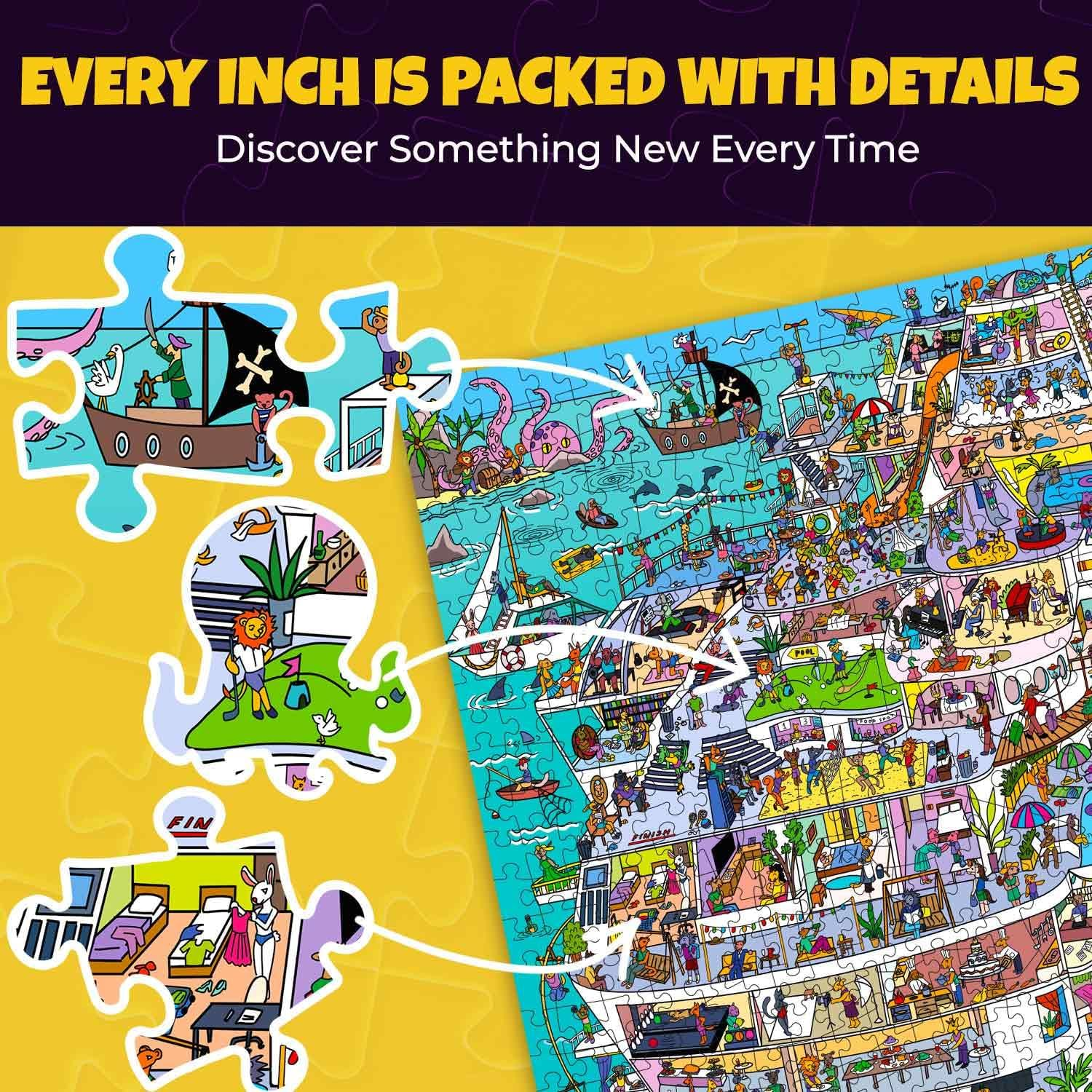 QUOKKA 1000 Piece Jigsaw Puzzle for Adults Cruise Vistas &ndash; Premium Box Packaging with Extra Fun Challenges, Stunning Scenic Animal Puzzle, Perfect for Relaxation, Creativity & Gift Giving - Cruise image number 2