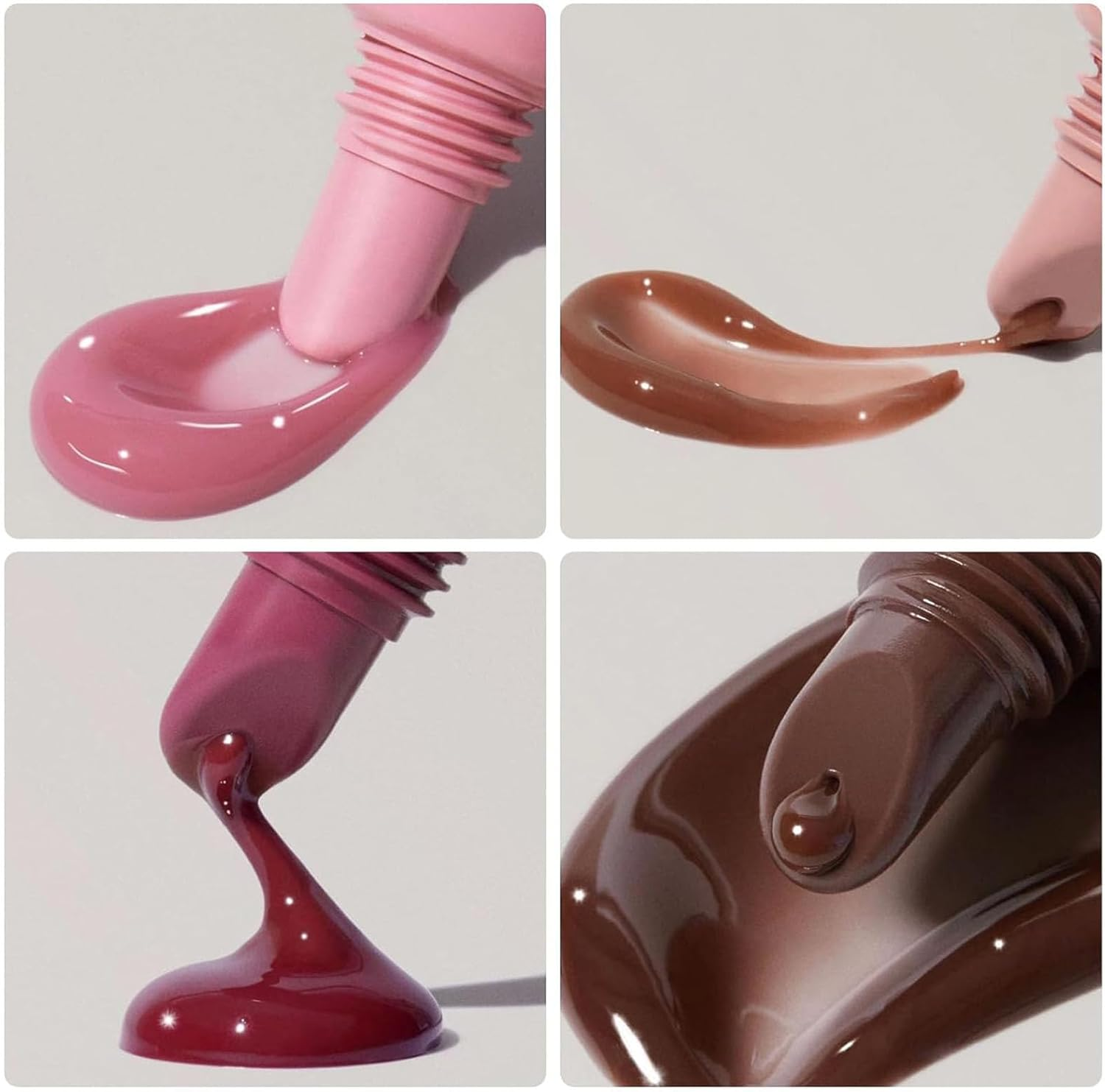 Long Lasting Lip Gloss, 5 Colors Lip Gloss, Peptide Lip Tint, Lip Tint, Lip Gloss, Lip Plumper Gloss, Nourishing Lip Care Oil Naturally Plump (D) image number 6