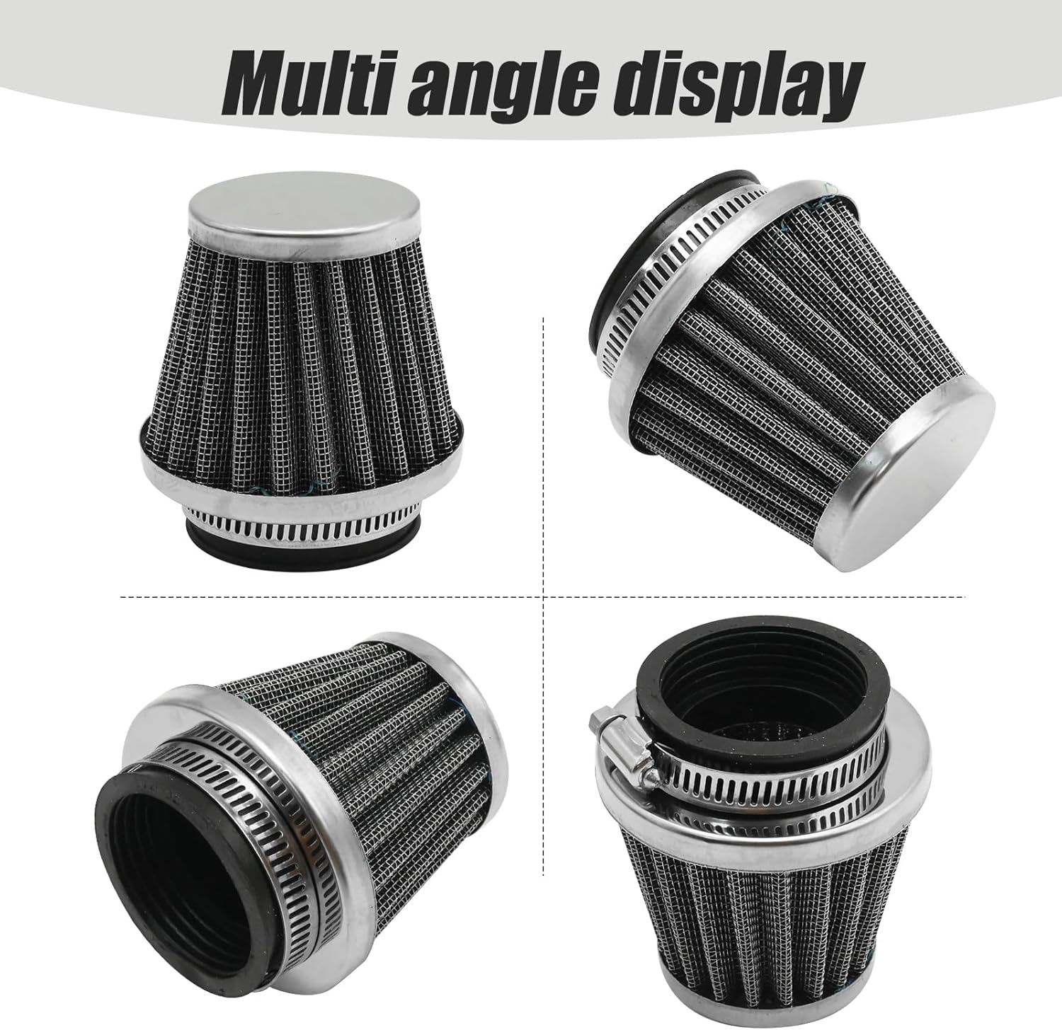 42Mm 43Mm 44Mm Air Filter Carburetor Cleaner, Replacement for 125Cc 150Cc 200Cc 250Cc DIRT ATV QUAD PITPRO BIKE Black image number 3