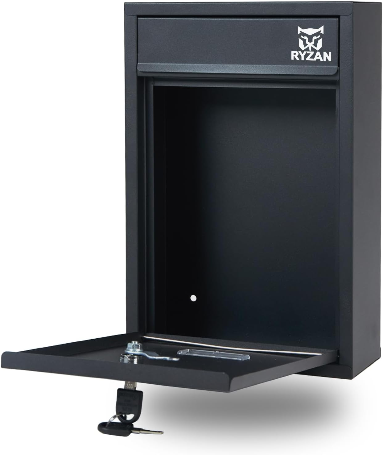 RYZAN Letter Box, Post Box & Parcel Box Outdoor - Lockable Storage Box with Secure Key Lock - Post Boxes Wall Mounted Waterproof, Durable Rust-Resistant Design for Residential & Commercial Use