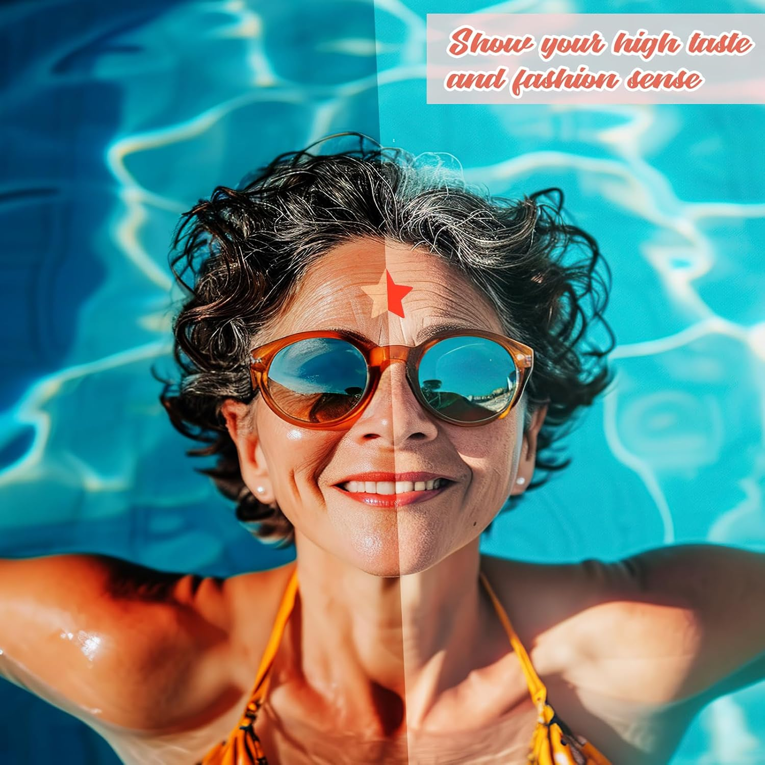 Ahqizfx 500 Pcs Tanning Stickers Roll, 1 Inch Red Self-Adhesive Star Shape Stickers for Tanning Beds & Salons, Sunbathing Supplies for Adults & Children image number 3