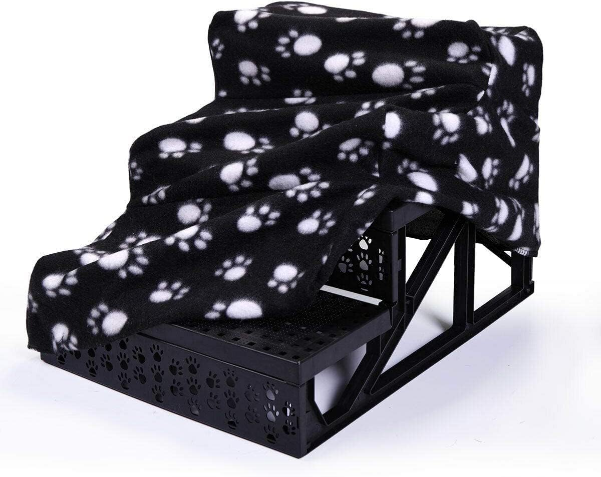 LEDON 3 Steps Pet Stairs Portable Cat Dog Ladder Step Ramp Pup Play/Tennis Ball Toy Lightweight Indoor Support for Senior & Arthritic Pets image number 5