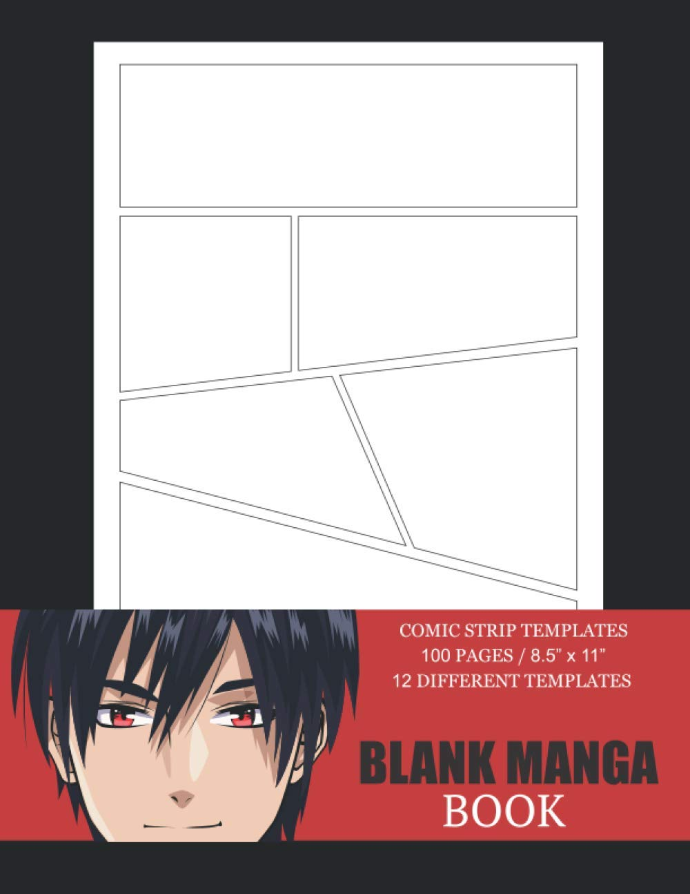 Blank Manga Book: Large | Manga Storyboard Sketchbook | Comic Strip Templates to Draw Your Own Comics | Variety of Template Layouts | Blank Comic ... and Stories | Gift Idea for Anime Lovers image number 1