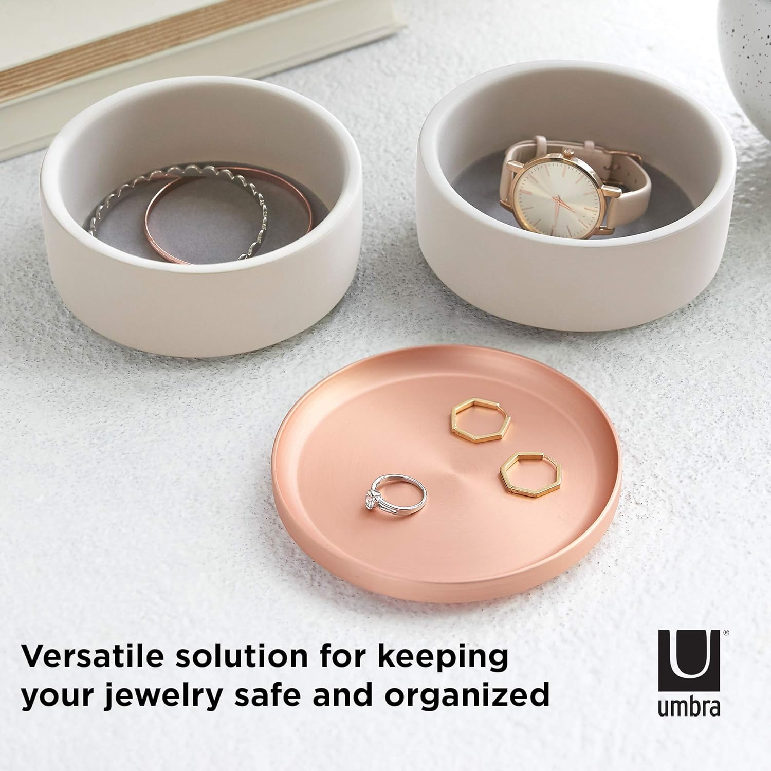 Umbra 299470-633 Tesora Box, Concrete/Copper - Terrazzo/Chrome image number 6