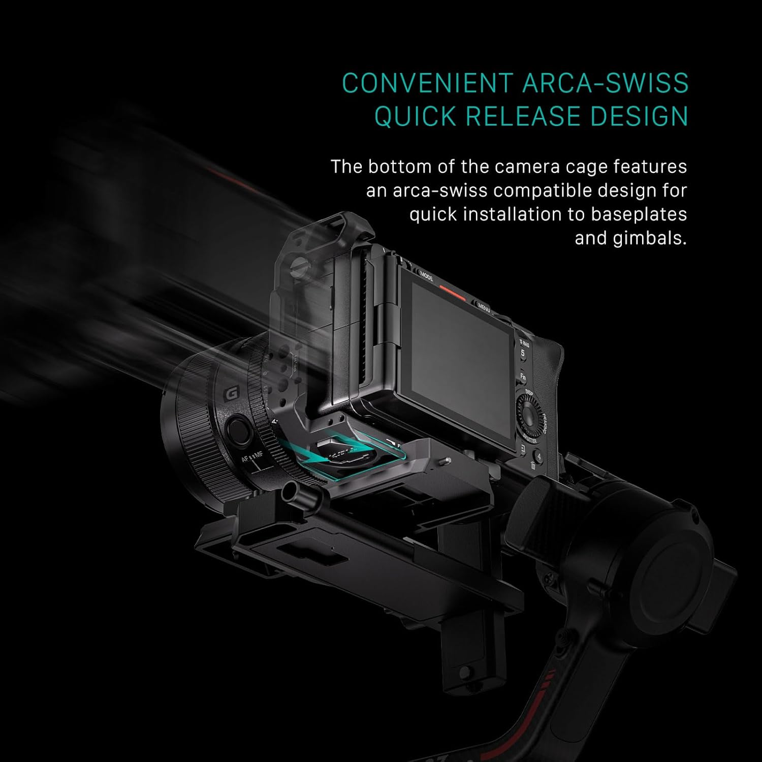 Tilta Full Camera Cage for FX3/FX30 V2 | Top Plate NATO Rail, Cold Shoe, 1/4""-20 and 3/8""-16 | Thumb Screw Design | Black image number 2