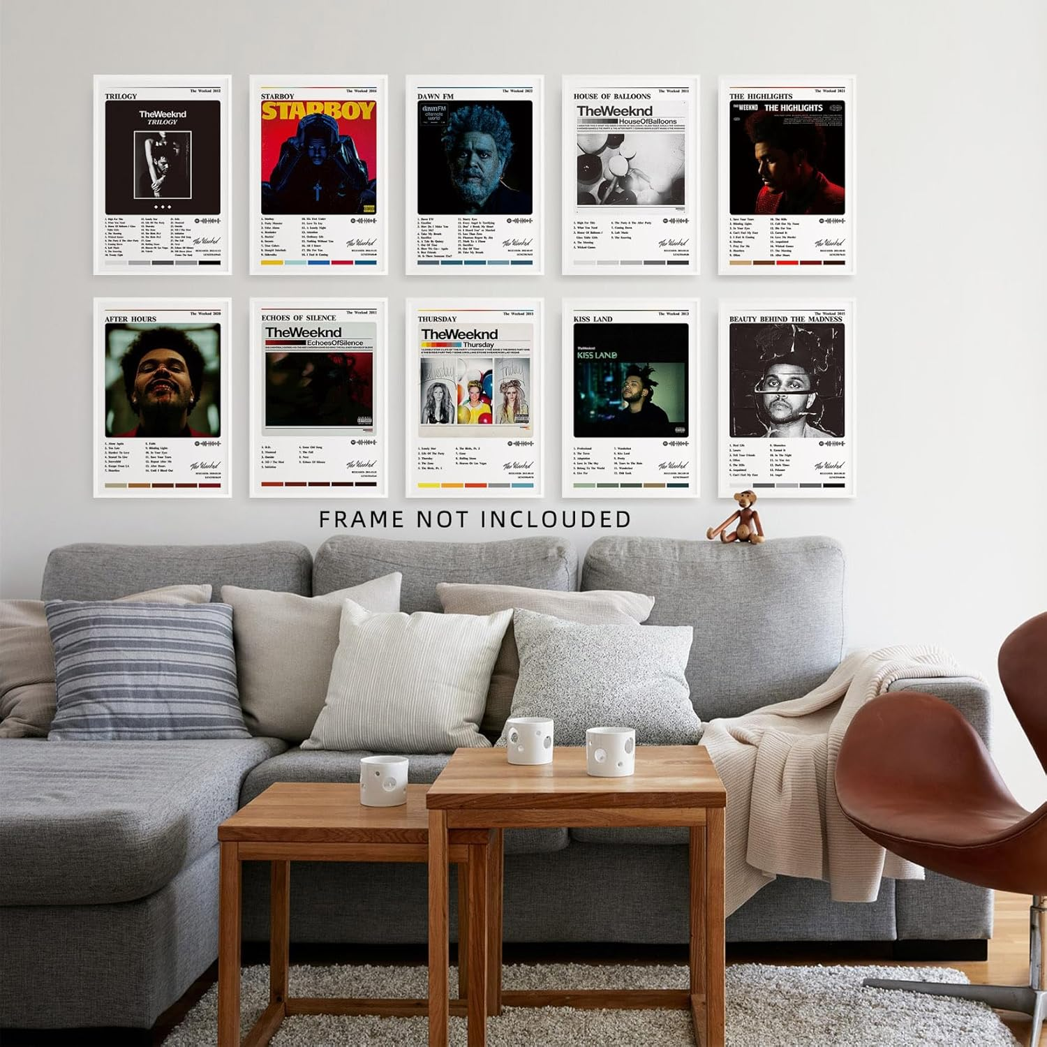 The Weeknd Album Cover Posters (10 Pcs 8X12 Inch) Paper Prints Unframed Poster, Wall Art for Room Decor Aesthetic Bedroom image number 1