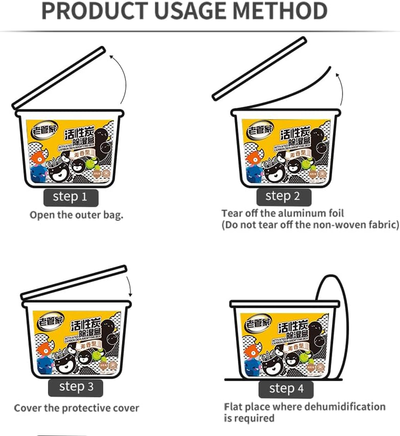 NATRUTH Moisture Absorbers,500Ml(6 Packs) Moisture Absorber Boxes Odor Dehumidifiers and Air Freshener for Closet,Bathrooms, Kitchen & Study image number 5