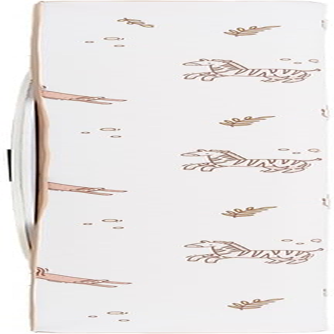 Wedge Changing Mat, Safari Zoo Animal Print Baby Changing Mat, anti Roll Waterproof Raised Edges Comfortable Cushioned 70 X 50 X 10Cm Wipe Clean Material image number 1