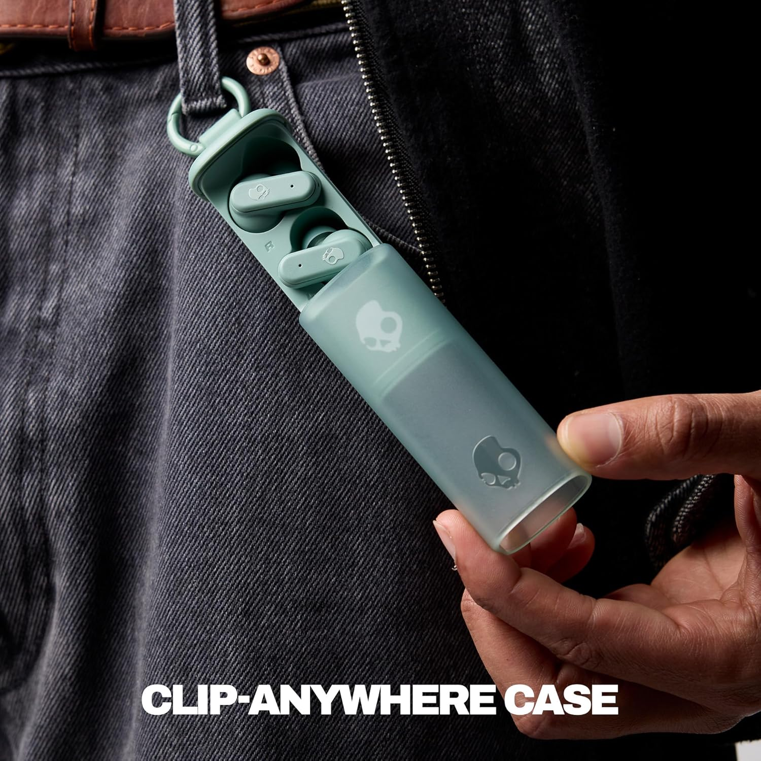 Skullcandy Dime Evo In-Ear Wireless Earbuds, 36 Hr Battery, Microphone, Works with Iphone Android and Bluetooth Devices - Preppy Summer Resort image number 5