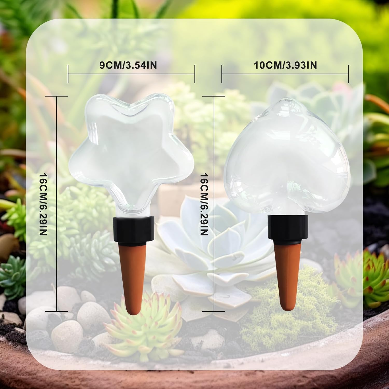Heart-Shaped 7.04Oz/200Ml Plant Watering Globes - 6 Self Watering Globes for Outdoor ＆ Indoor Plants - Automatic,Slow,Self Watering Spikes Care of Plants Everyday image number 4