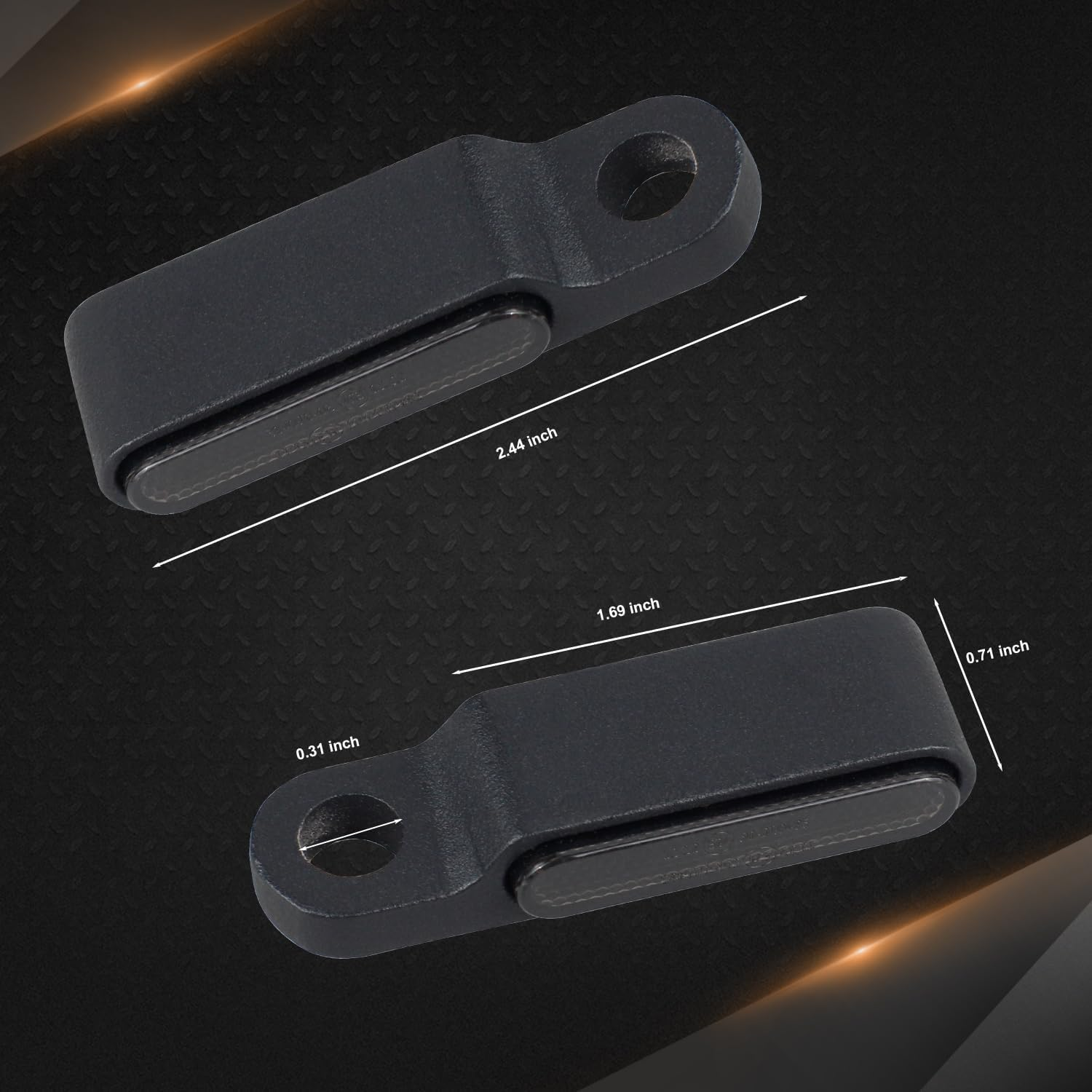 NTHREEAUTO Handlebar LED Turn Signals Mini Motorcycle Blinkers Front Running Light Universal Compatible with Harley Sportster Dyna Honda Shadow Kawasaki Vulcan Yamaha V-Star Road Star - Black image number 6