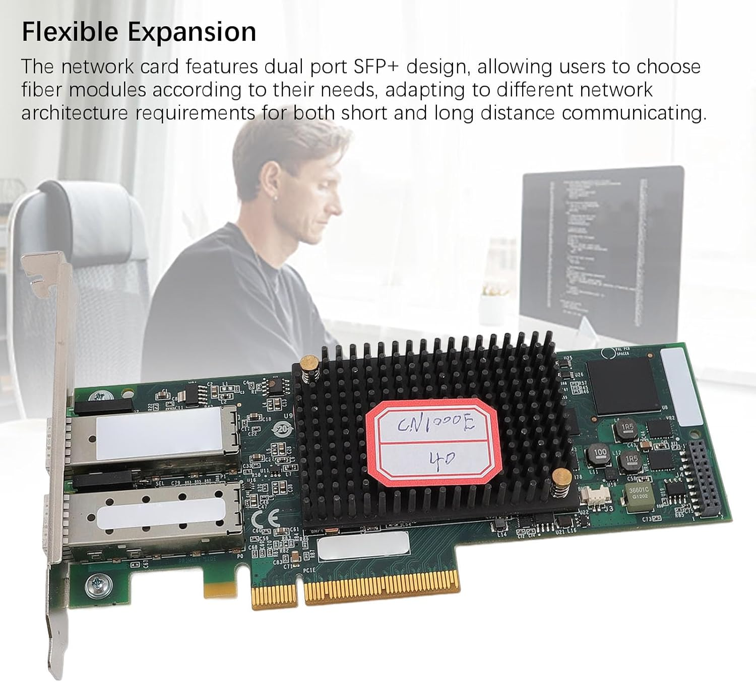 10Gbe Dual Port SFP+ PCI Express Network Adapter for PC, Efficient Data Transfer, High Performance Computing with Pcie X8 Interface, Fiber Modules Support image number 4