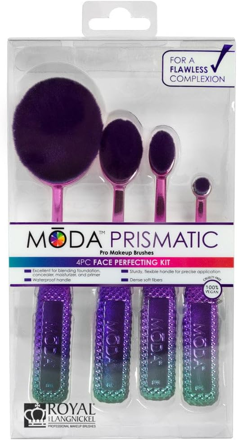 Moda Royal & Langnickel Prismatic Face Perfecting Kit Brush Set 4Pc image number 3