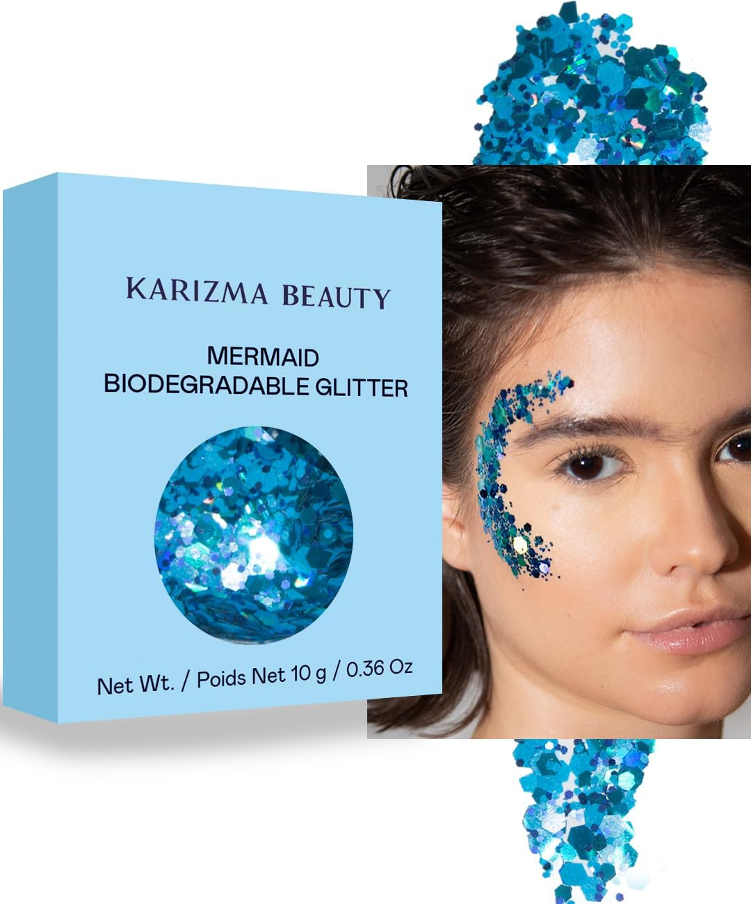 Unicorn Strobe Chunky Glitter // Karizma Beauty for Face and Body Festival Sparkles 10G