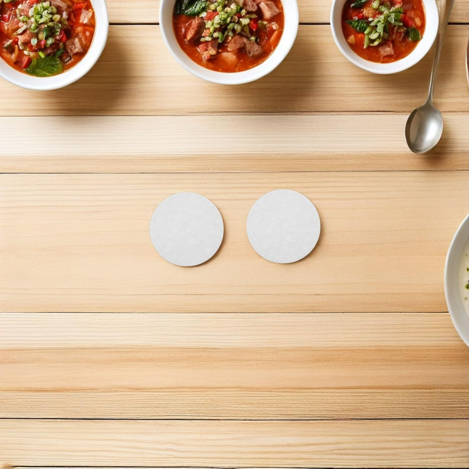 PENIKOKO 600Pcs 64Mm Disposable Coffee Drip Filter Paper for Espresso Machines round White Coffee Filter Papers for Home and Office Brewing Compatible with Small Pots image number 3