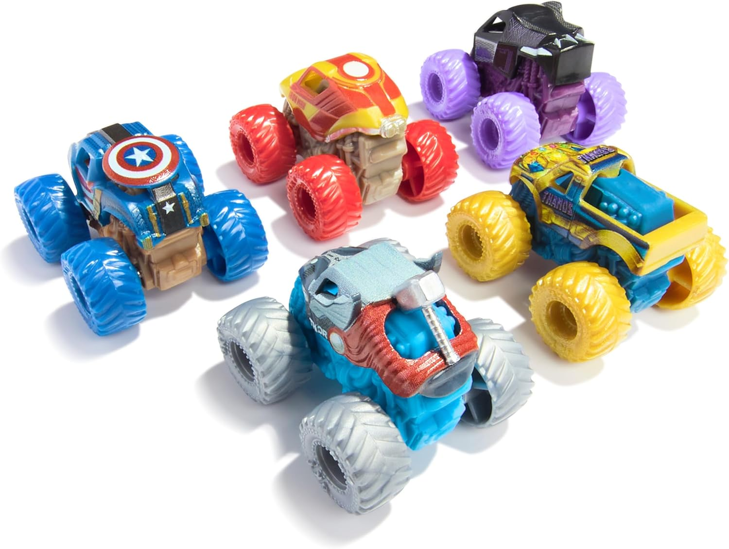 Monster Jam, Marvel Official Mini 5-Pack with Mystery Collectible Monster Truck, 1:87 Scale, Surprise Kids Toys for Boys and Girls Ages 3 and Up image number 5
