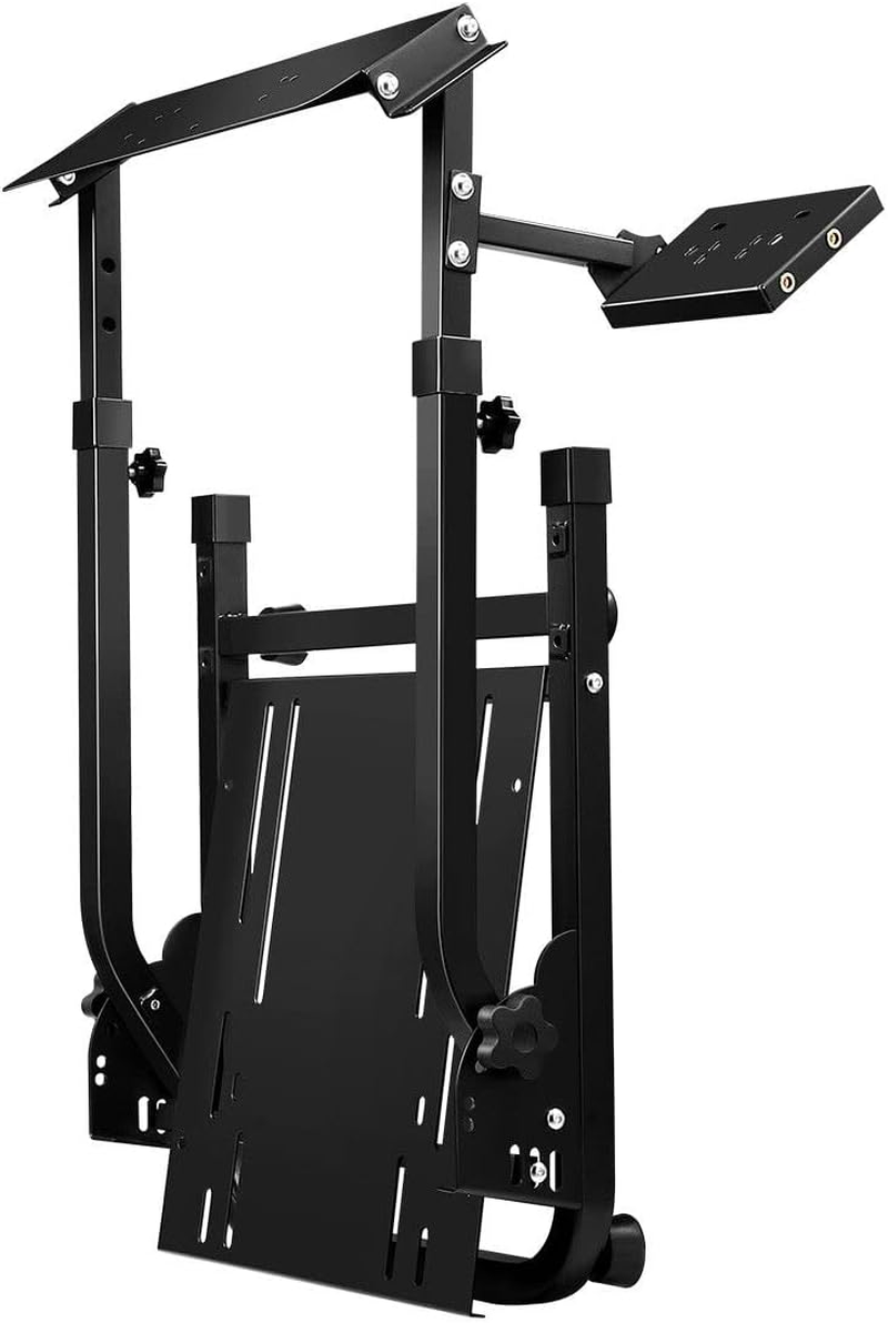 AUSWAY Gaming Racing Steering Wheel Stand Adjustable Foldable Simulator Wheel Stand for Logitech G25 G27 G29 G920 Xbox Xbox360 PS2 PS3 PC WII image number 2