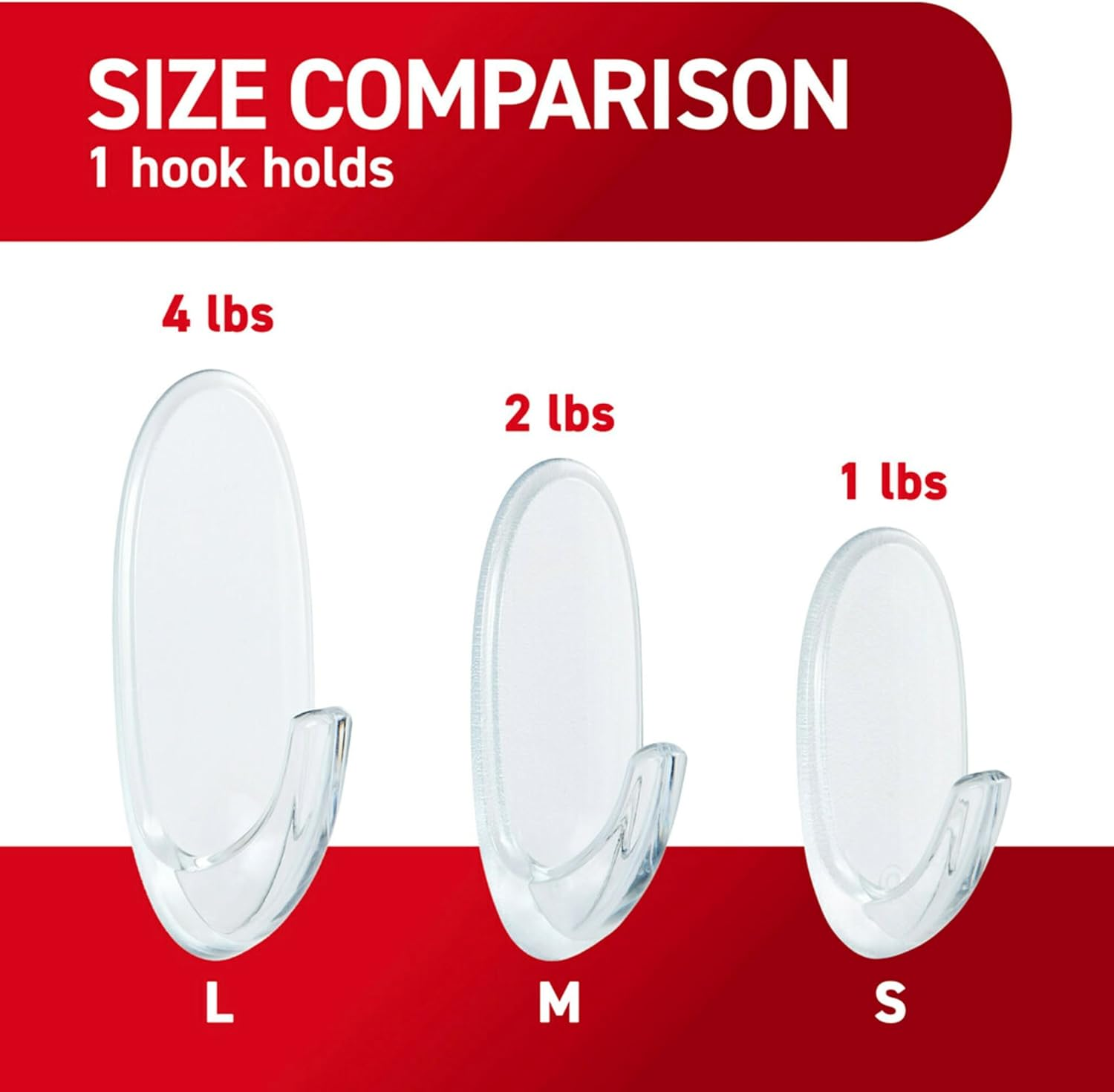 Command Medium Clear Oval Value Pack, 7 Hooks and 12 Strips, CL091-7NA