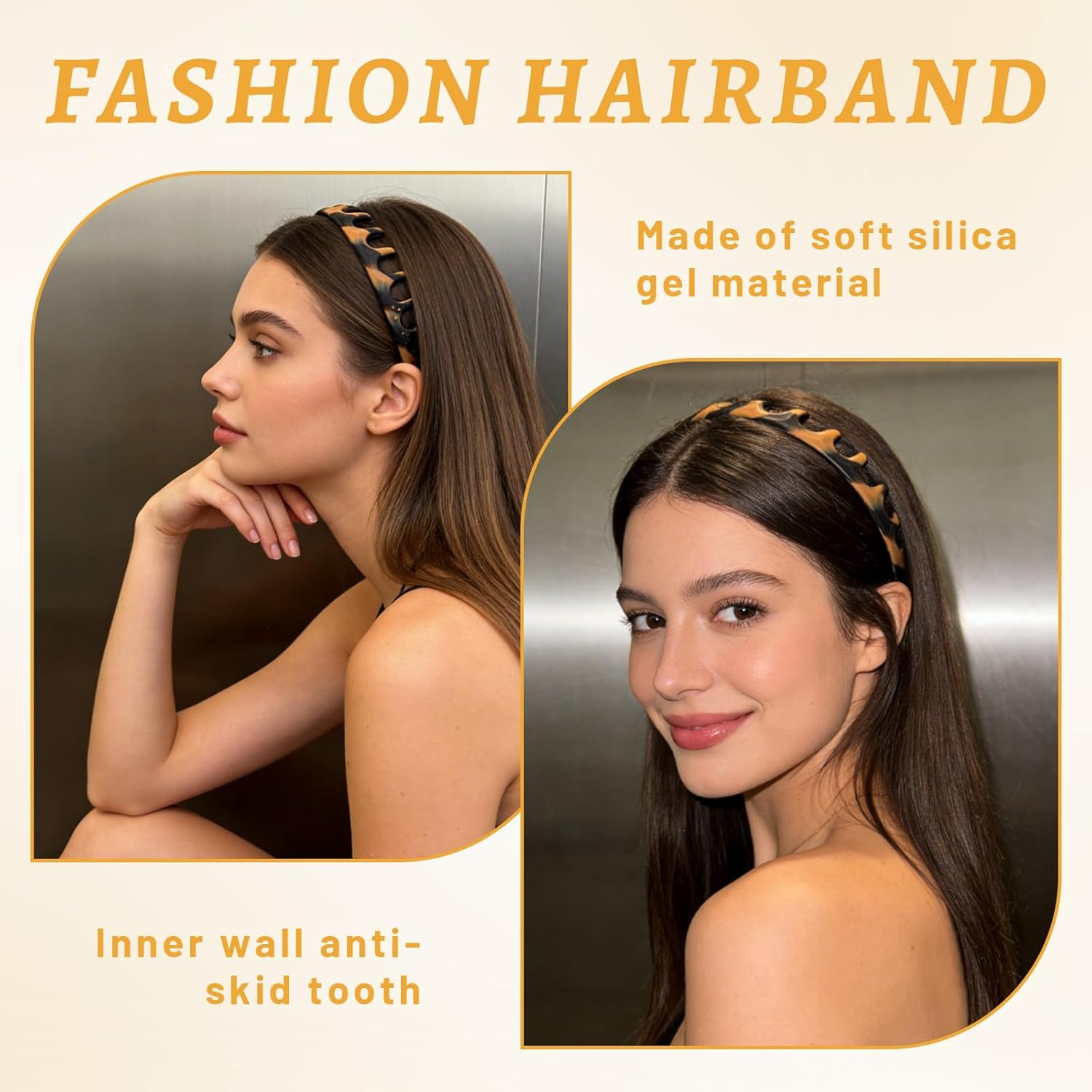 Xanthelle Hair Band, Zigzag Headband with Zag Design, Non-Slip Zig Zag Headband for Women, Stylish Hairstyles Accessories image number 1