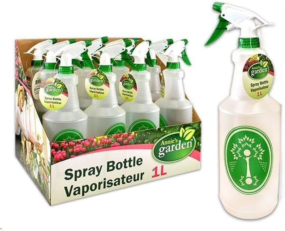 LYLAC 1PCS Garden Spray Bottle, 1L Capacity, White and Green