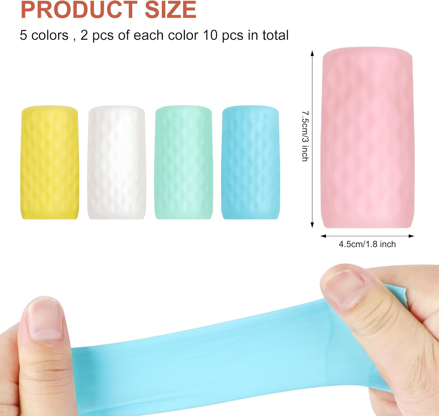 TECDW 10-Pack Colorful Silicone Bottle Covers, Travel Essentials, Leak-Proof Silicone Protective Covers for Travel Toiletries(5 Colors) image number 6