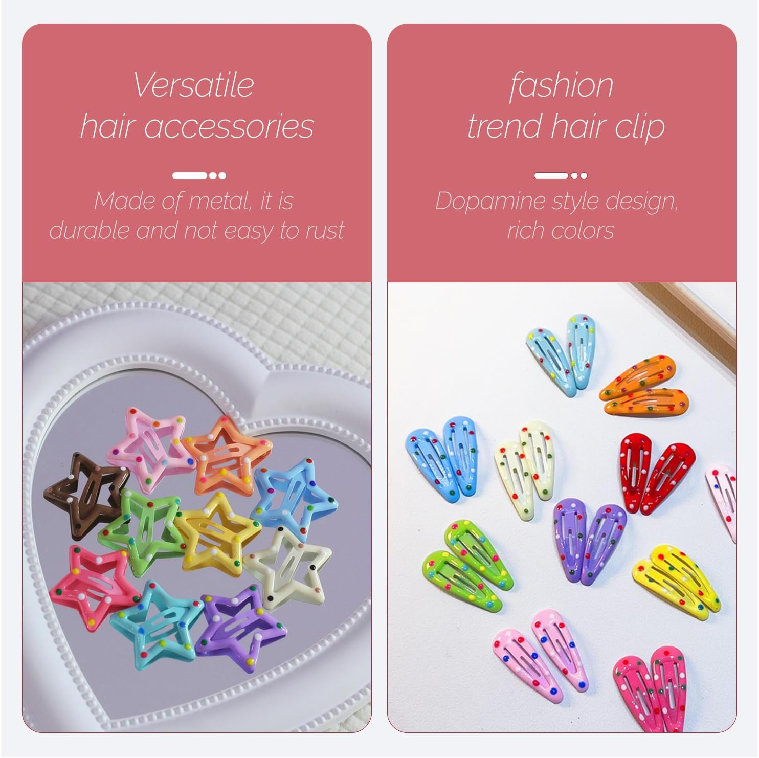 40 Broken Hair Pins, Various Types of Coloured Hair Pins, Practical and Versatile Hair Accessory Accessories, Suitable for Fixing Bangs and Broken Hair on the Sides image number 4