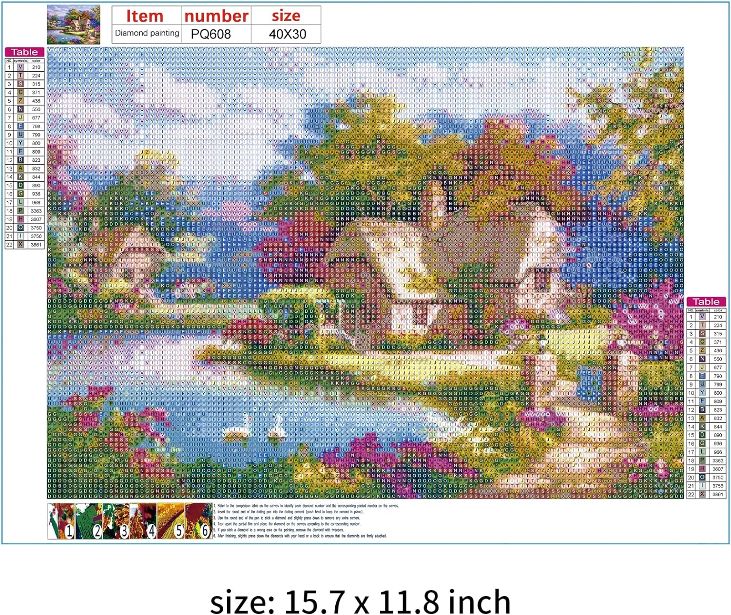 Diamond Painting Kit Full Drill,5D Diamonds Art Kits with New Upgrade Tool, DIY Diamond Art Kits image number 2