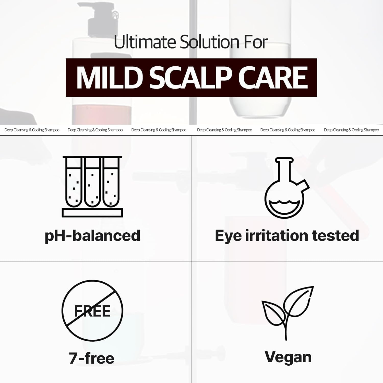 Deep Cleansing Shampoo 480Ml with Korean Ginseng & Caffeine - Cooling and Refreshing for Oily Scalp, Hair Loss Care, Anti-Dandruff, Sebum Control. Korean Beauty Hair Loss Care for Ryo. image number 6