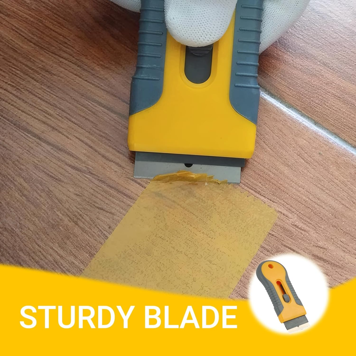 2 Pcs Scraper with 20 Extra Blades, Multi-Purpose Razor Blade Scraper Tool for Tile Window Glass Ceramic Hob Stove Top Remove Labels, Stickers Glue Residue Paint (Includes Metal & Plastic Blades) image number 6