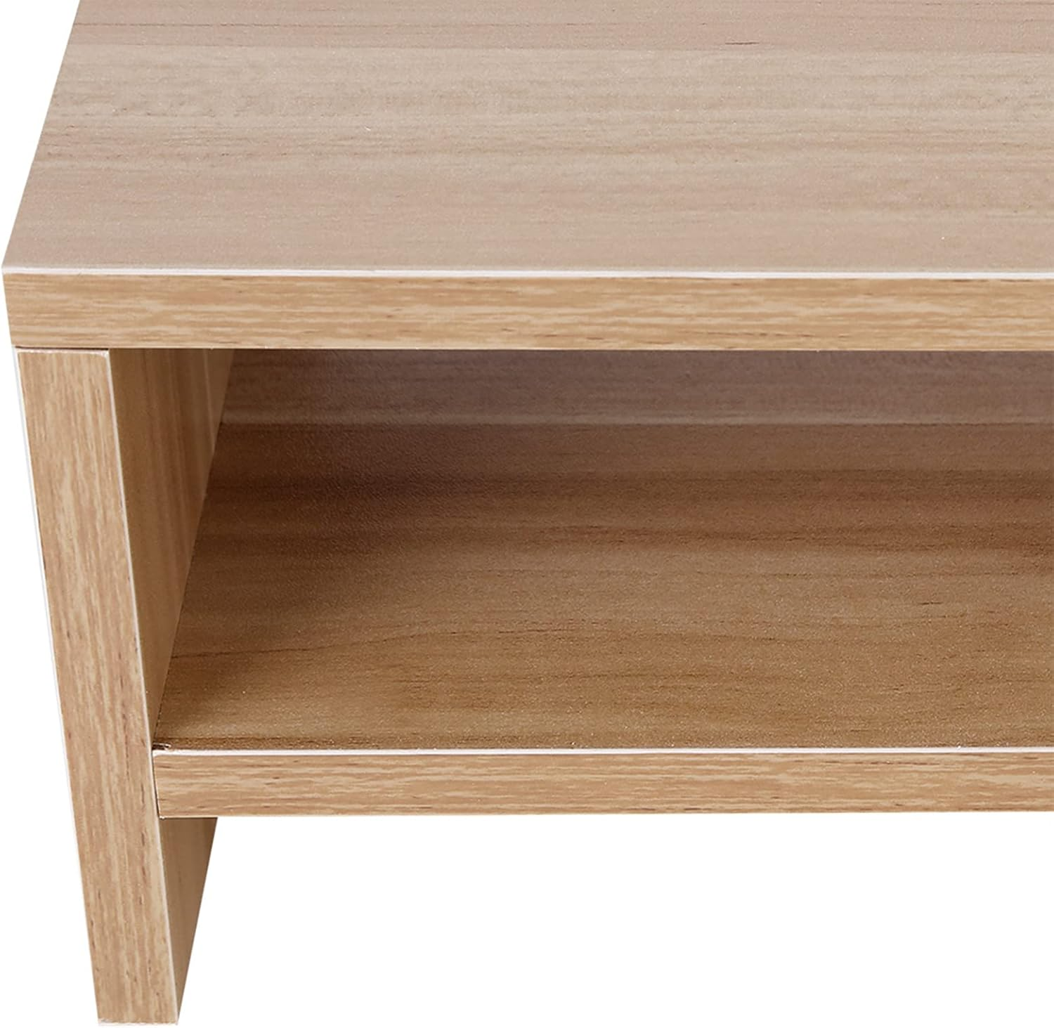 Wooden Monitor Riser Stand 3 Layer Shelf, Environmental Friendly, Space Saving, Neck and Spine , Easy Access for Books, Photos, Alarm Clock, Home or Office Use (Density image number 4