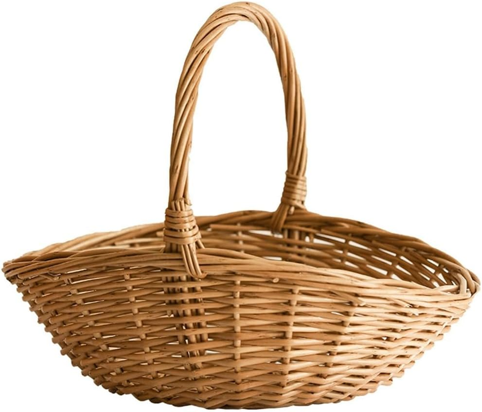 Wicker Basket Wicker Storage Basket with Handle, Gift Hamper Basket, Picnic Baskets, Kitchen Basket Large image number 3