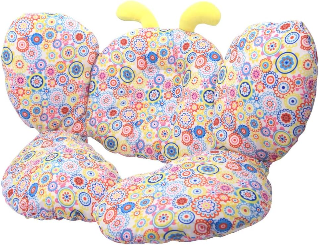 Jitejoe Baby Travel Pillow, Infant Head and Neck Support Pillow for Car Seat, for 0-4 Years Old Baby, Pushchair, Kid'S Neck Pillow, Soft and Skin Friendly, Baby Neck Pillow (Butterfly)