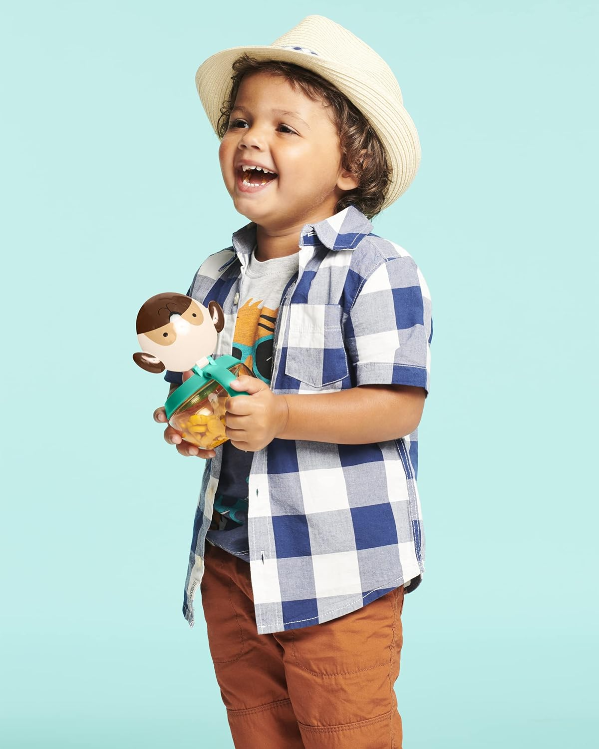 Skip Hop Baby Snack Cup with Lid - Insulated Toddler Food Container for Kids - No-Spill Baby Snack Cups for Travel, Bpa-Free Baby Food Storage Container with Handle - Pug Design