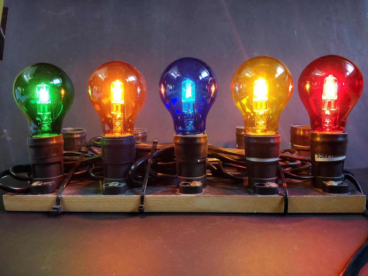 20 X Coloured Fairground Bayonet Party Light Globes Bulbs Lamps 18W 240V B22 image number 3