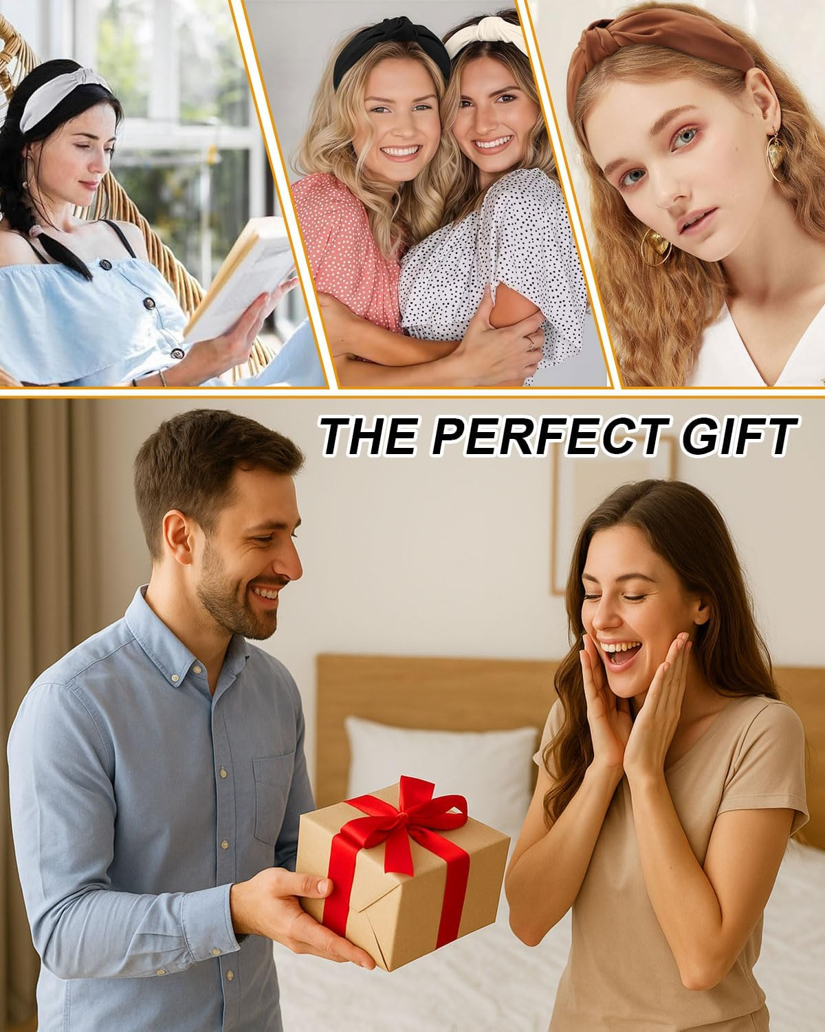 JUKOTA Pack of 6 Women'S Headbands, Knotted Headbands, Make-Up, Non-Slip Headband for Women and Girls image number 2