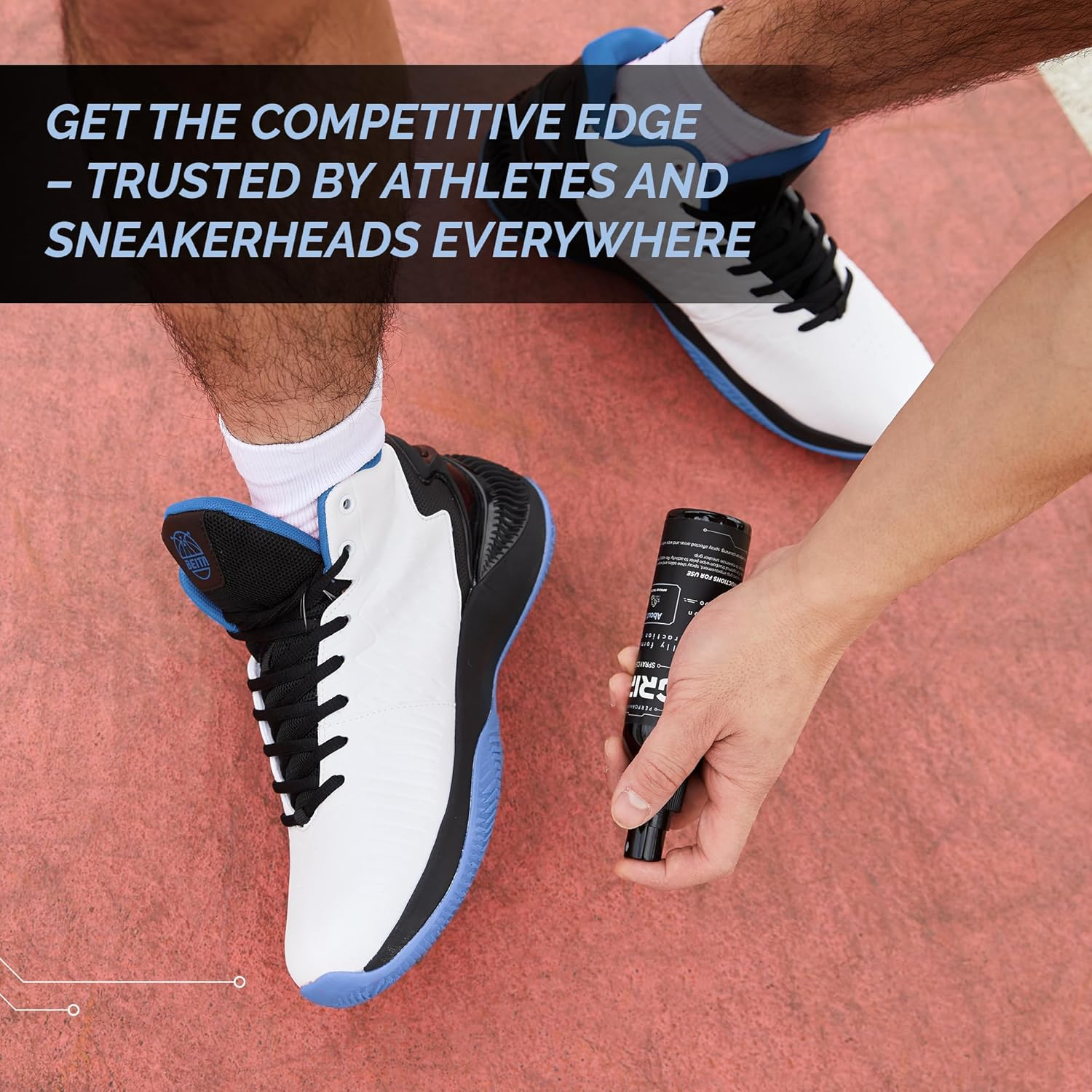 GRIPEXX 2 in 1 Sports Shoe Grip Spray, Provides Traction and Rejuvenates Soles. Multipurpose Grip Spray for Cleaning and Improving Basketball Shoe Grip. anti Slip & Performance Enhancer image number 1