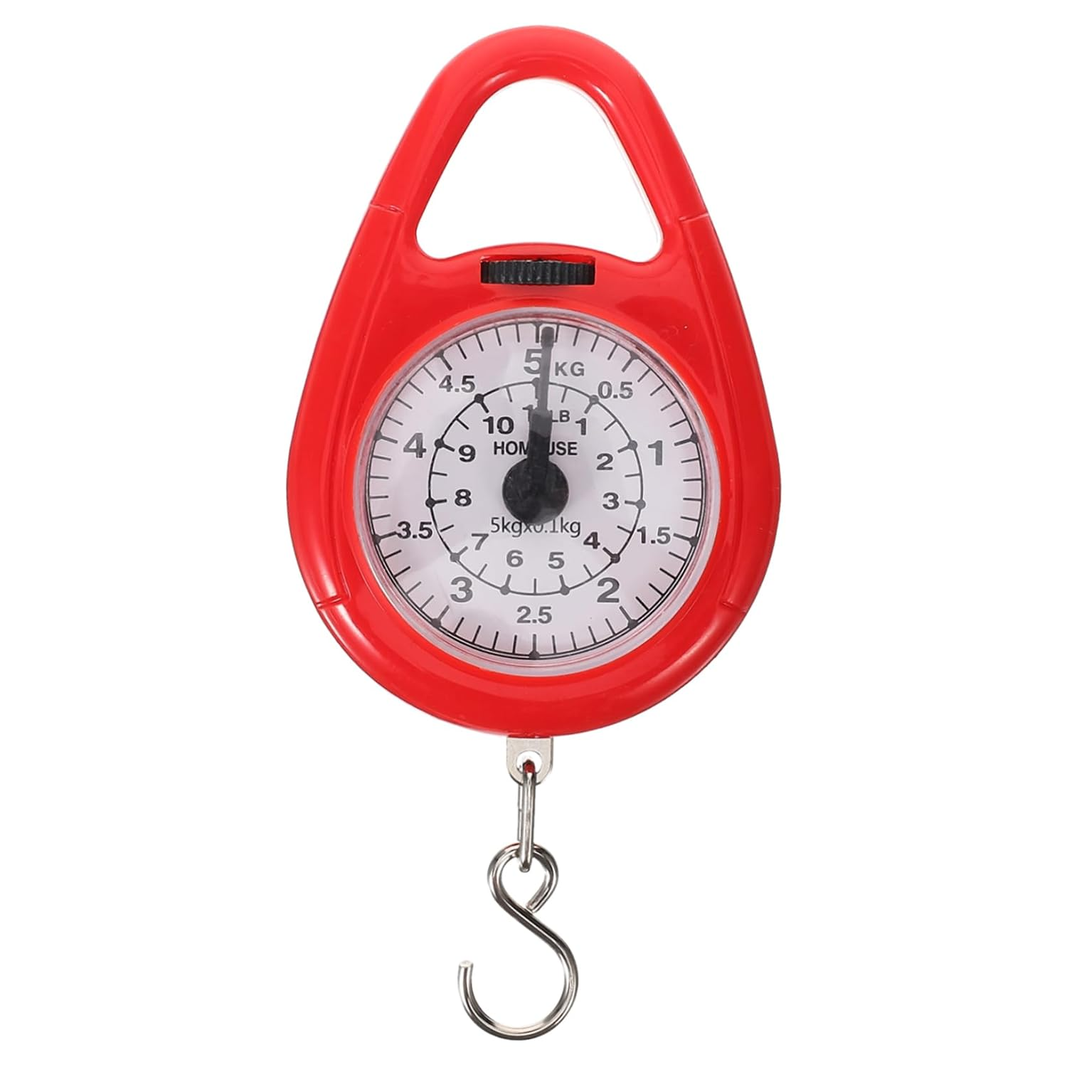 FIXOSHEE Portable Mini Spring Hanging Scale with Hook Red Handheld Luggage Weight Scale for Travel Suitcase Use for Precise Weight Measurement image number 6
