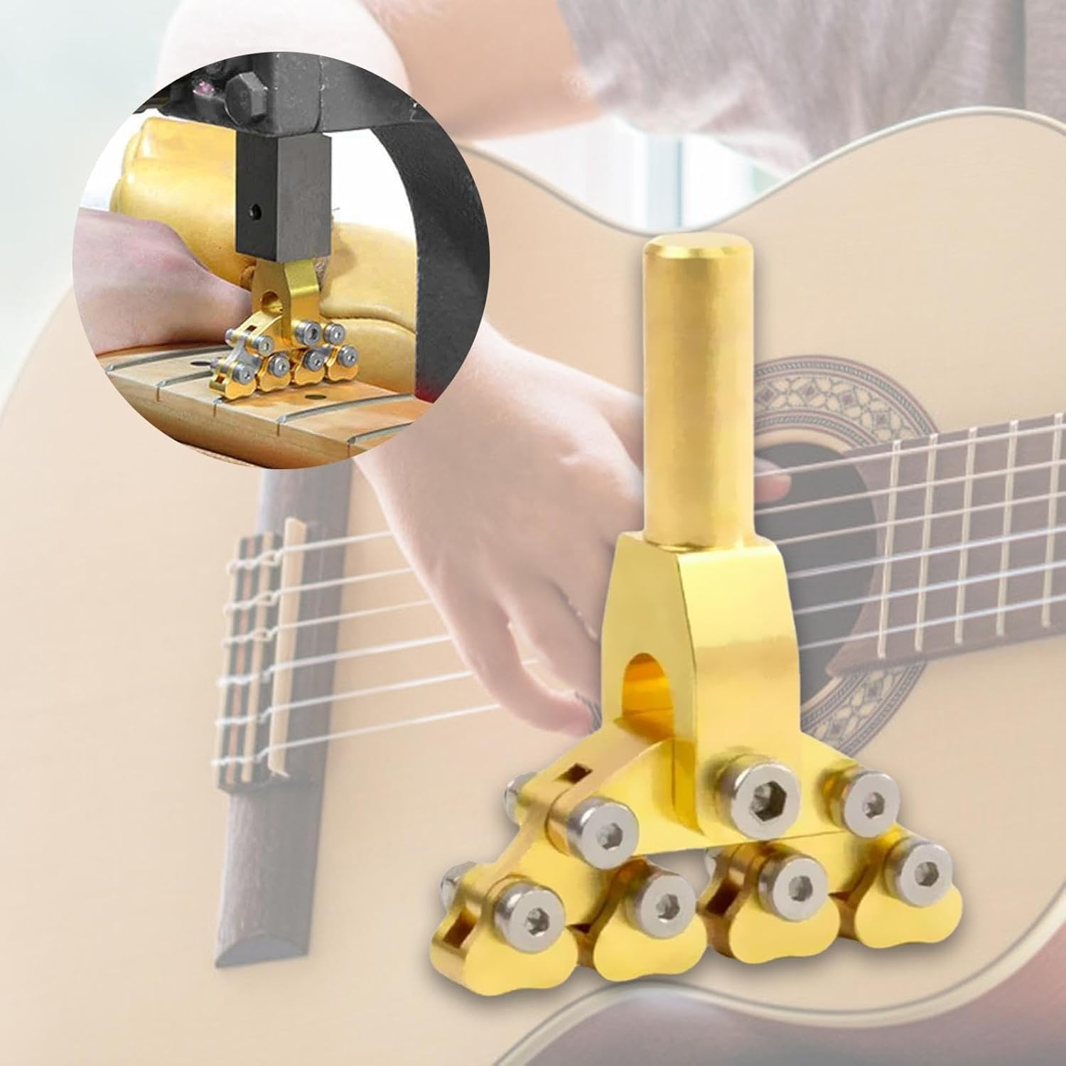 Hellery Guitar Fractal Fret Press Multifunction Portable Guitar Fractal Pusher image number 2