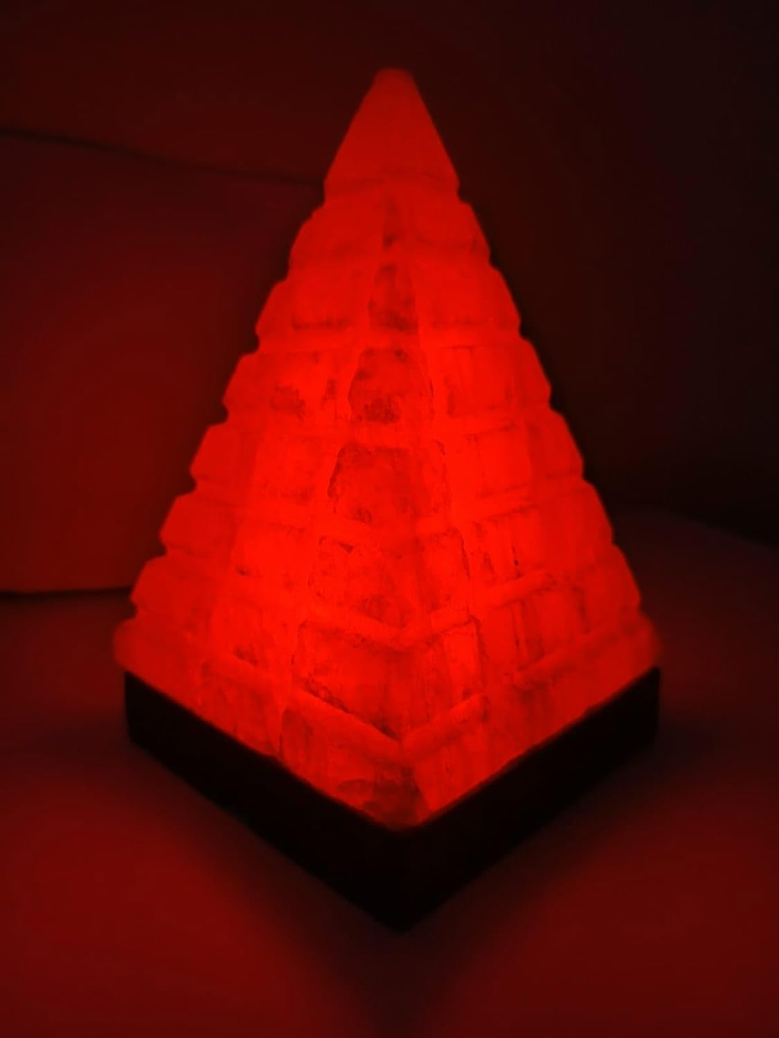 2-3 KG Premium Multi-Colour Cubical Cut Pyramid Salt Lamp 100% Authentic, Handcrafted from Beautifully Hand Craft Cubical Cut Pyramid Shape Lamp Comes with Complete Electric Fitting image number 5