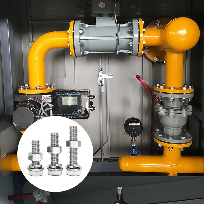 4Pcs M8 X 35Mm Stainless Steel Bolt Kit - Hex Head Screws with Nuts & Washers for Bike/Motorcycle/Garden DIY Repairs, Fully Threaded Rust-Resistant Hardware Set image number 4