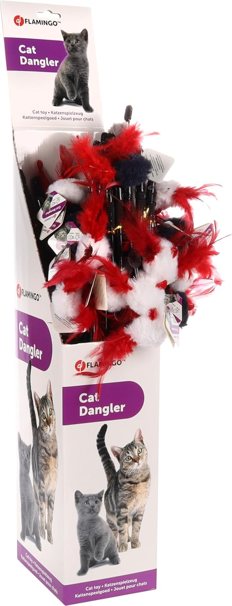 Flamingo KS EKSA Cat Fishing with Mouse Multi 50 Cm Display Assortment