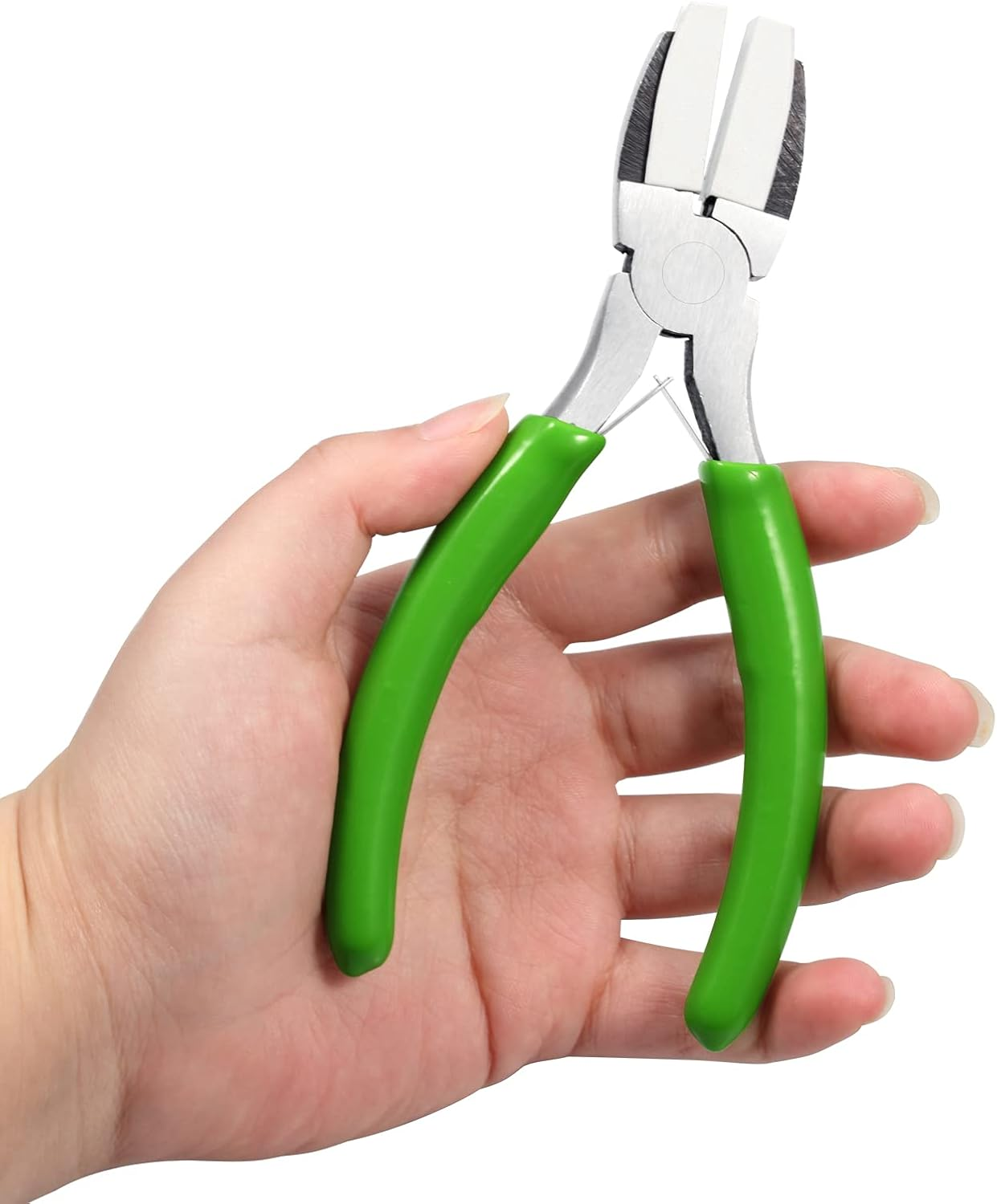 5" Double Nylon Jaw Flat Nose Pliers - Mini Precision Wire Looping and Bending Pliers for Jewelry Making, Handmade DIY Hobby Projects (2 Pieces) image number 2